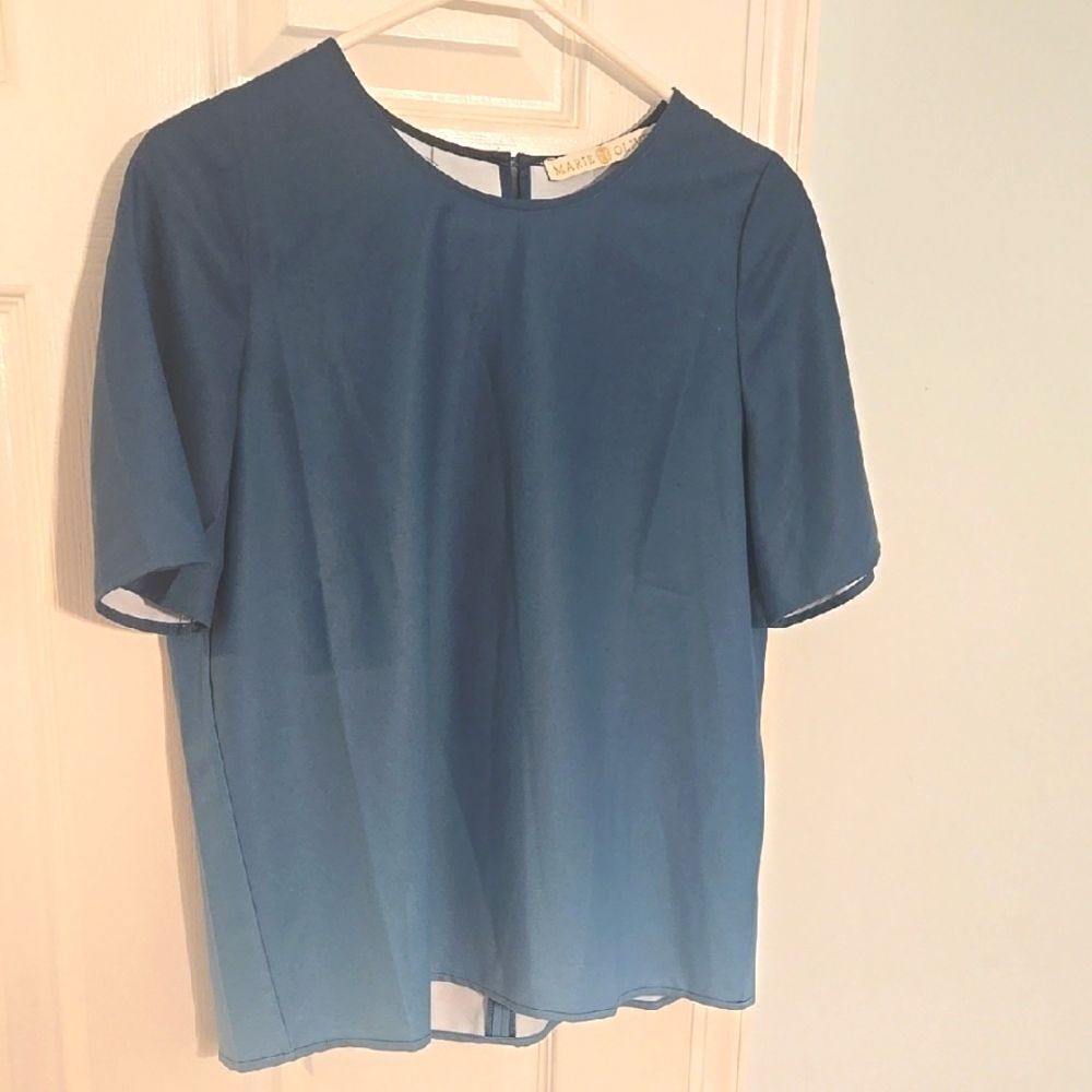 Marie Oliver Teal Short Sleeve Top